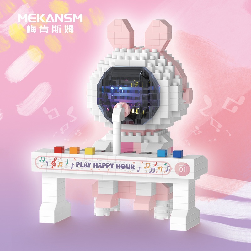 Đồ Chơi Lắp Ráp Hình Phi Hành Gia Dễ Thương Cho Bé Trai Và Bé Gái DIY