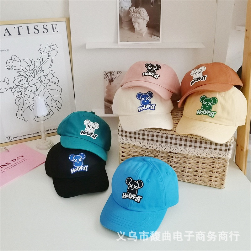 Mũ Lưỡi Trai Hình Gấu Nhiều Màu Sắc Dễ Thương Thời Trang Xuân Hè Cho Bé