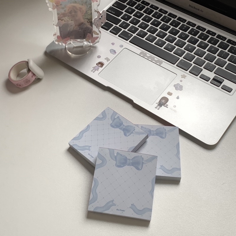Lacotte | memopad giấy nhớ Ruy Băng không keo 100 tờ 9x9cm 🎀