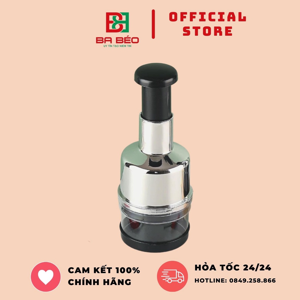 Dụng Cụ Dập Nhỏ, Băm Nhuyễn Hành Tỏi Rau Củ Quả Siêu Tiện Lợi - Máy Xay Tỏi Ớt Bằng Inox 304 Không Gỉ Cao Cấp