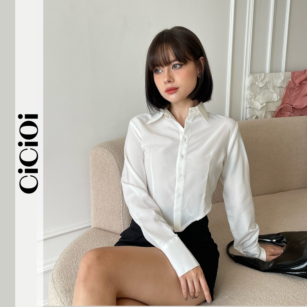 Áo sơ mi Trắng dài tay TEEN GIRLS SHIRT - CICIOI