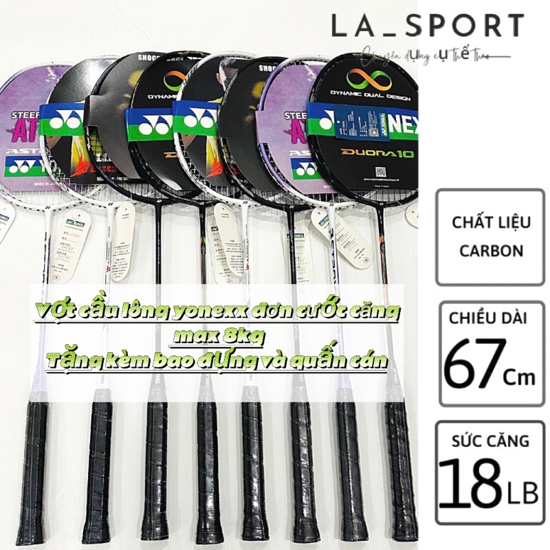 Vợt cầu lông yonexxx khung carbon giá rẻ siêu bền đẹp, tặng kèm bao đựng và quấn cán