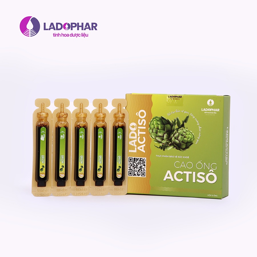 Cao nước atiso vị ngọt tự nhiên không đường hộp 10x10ml Ladophar -SIÊU THỊ SỨC KHỎE VÀ THẢO DƯỢC