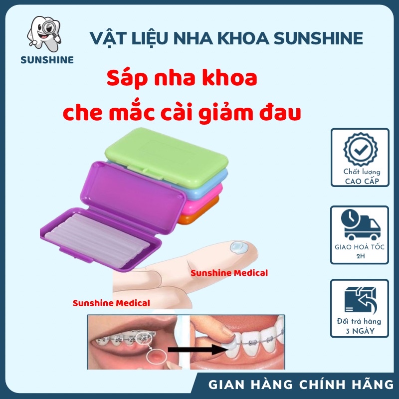 10 hộp Sáp  CHE MẮC CÀI, SÁP NHA KHOA giảm đau, hàng chính hãng chất lượng cao
