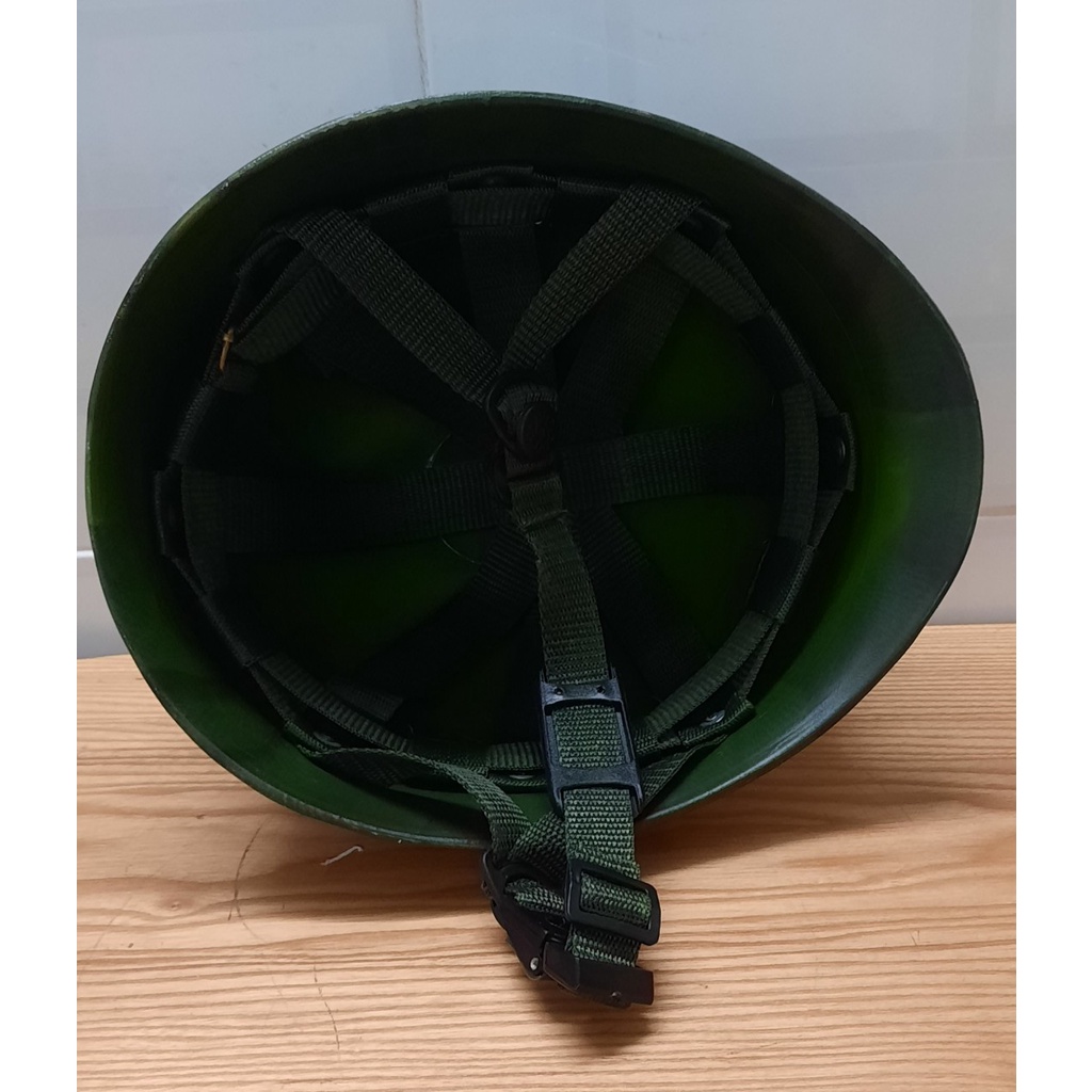 Nón bảo hiểm lính vân gỗ cao cấp lòng dây thoáng mát