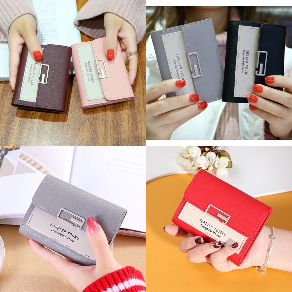 Ví mini forever lovely nữ ngắn đẹp cầm tay nhiều ngăn Siêu Đẹp