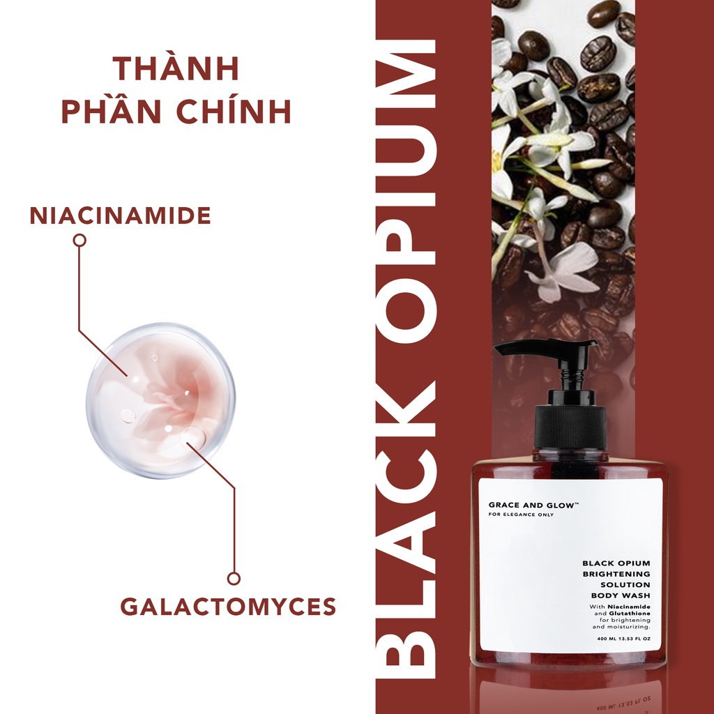 Sữa tắm Grace and Glow Black Opium Brightening Body Wash 400ml