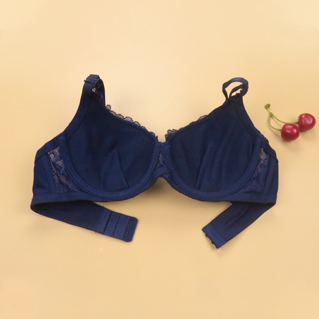 Áo Lót Nữ Phối Ren LUPERI LV821X Có Gọng, Mềm Mút Mỏng Không Xù, Bản 2 Móc Trẻ Trung, Dây Tháo Rời Tiện Dụng