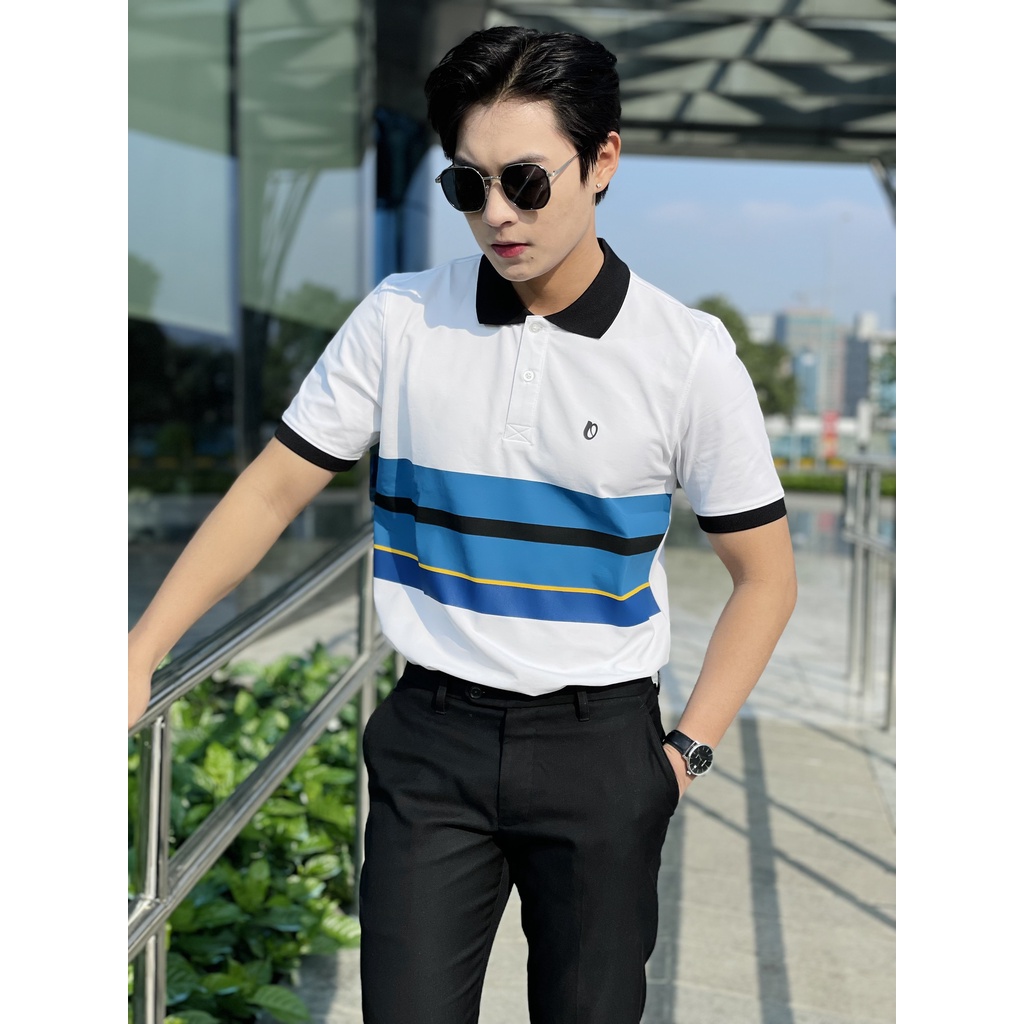 Áo Polo Nam SKYPES Trắng OVERCO Cao Cấp Chất Vải Cotton USA Mềm Mịn Thoáng Mát