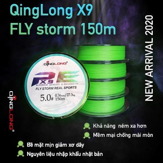 Dù câu cá, dây câu qinglong pe x9 fly storm 150m