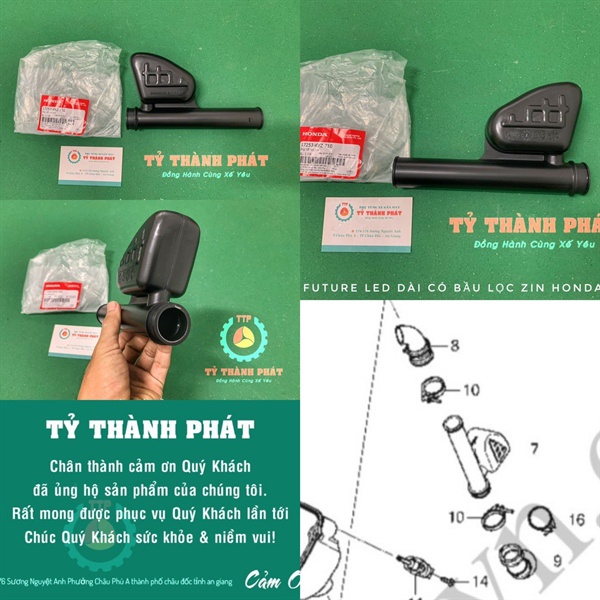 Co E Future 125 Fi, Fu 18 Led dài có bầu lọc -  zin honda
