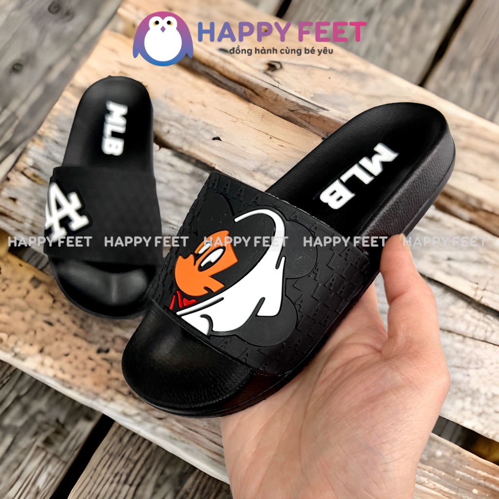 Dép lê bé trai bé gái chữ LA NY sành điệu cho bé 4-10 tuổi- Happy Feet NoLA3219