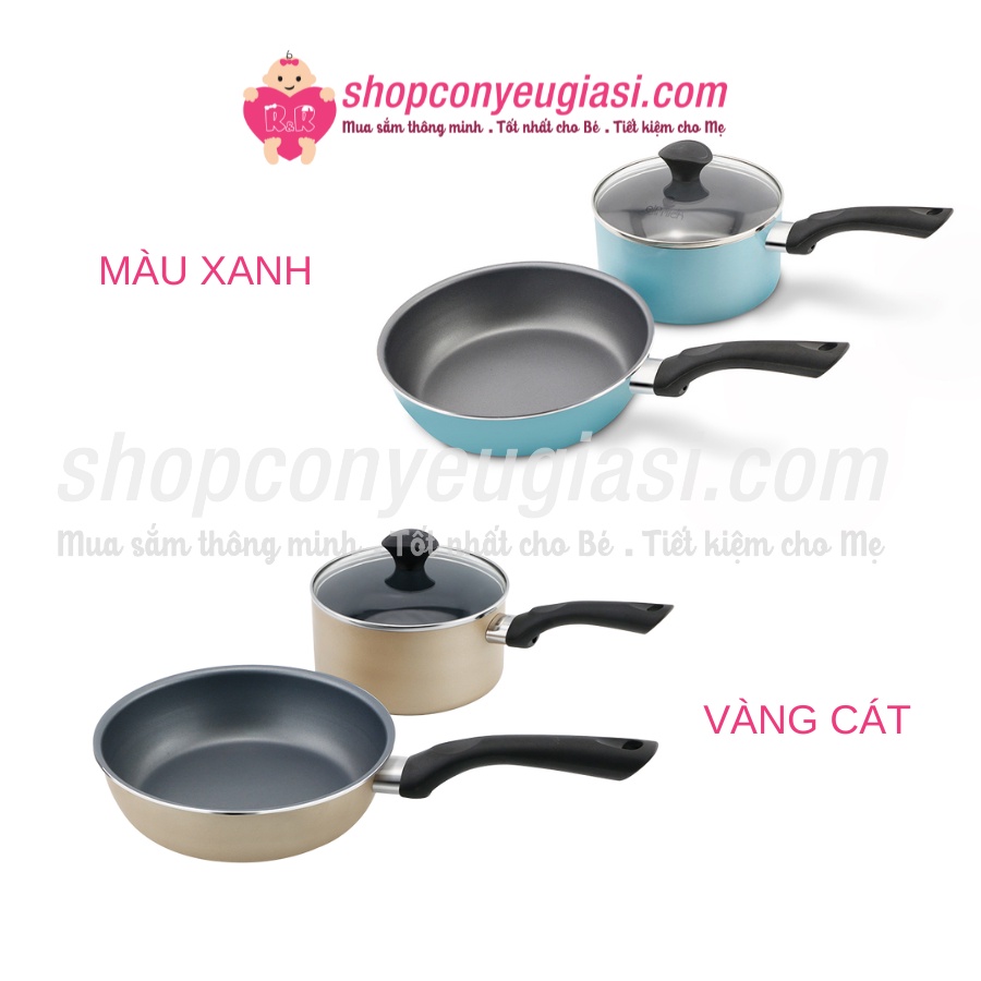Bộ nồi chảo chống dính, đáy từ BABY ELMICH EDA-018
