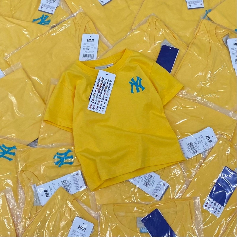 Áo phông NY MLB cộc tay mùa hè cho bé trai và bé gái