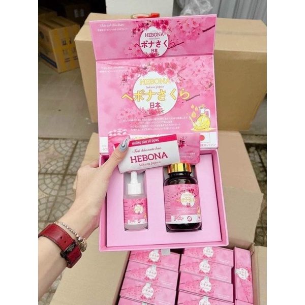 Viên uống thơm da hebona hết mùi hôi trắng sáng da tự nhiên hộp 60v