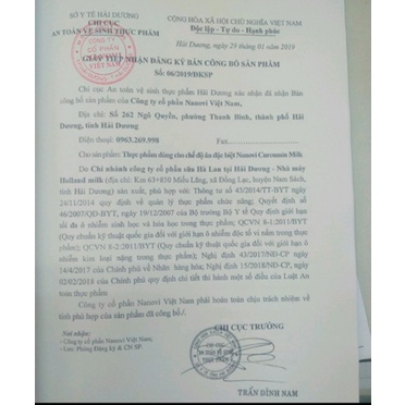 Sữa Nghệ Nanovi Curcumin Milk.