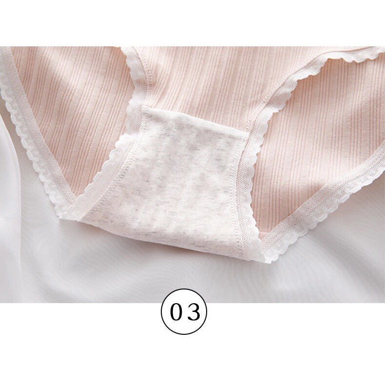 [HS06 Hàng mới] Quần lót nữ cao cấp, quần lót cho bé gái size đại cotton ren hồng điệu đà 35-60kg Maruka Fashion
