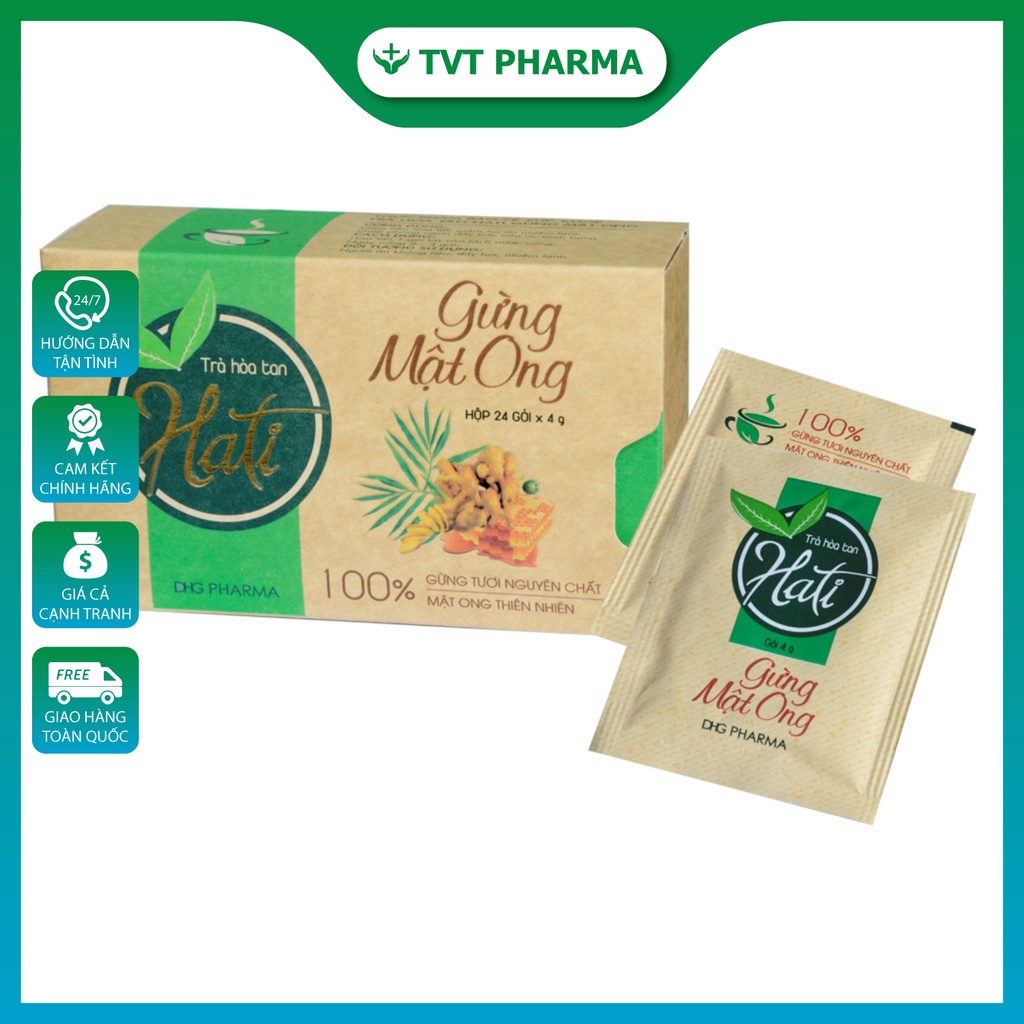 Trà Gừng Mật Ong Hati Hỗ Trợ Giải Cảm, Giảm Nôn