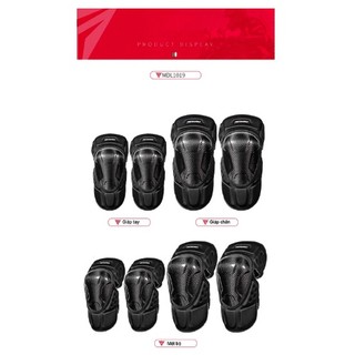 Giáp tay chân carbon MOTOWOLF MDL1019