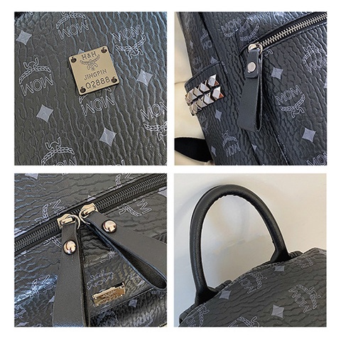 Mẫu Balo đi học chính hãng MOM hot trend 2023 dành cho Nam và nữ, Balo đi du lịch da mềm bền chống nước SCH215036