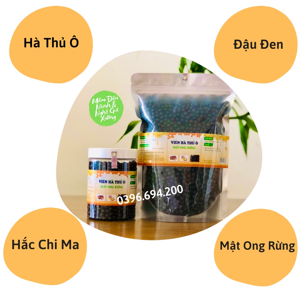 Túi 1Kg Viên Hà Thủ Ô Mật Ong Rừng Hỗ Trợ Bổ Máu, Đẹp Da