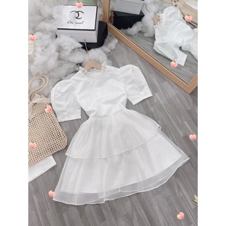 Đầm xốp tầng tay phồng🌸