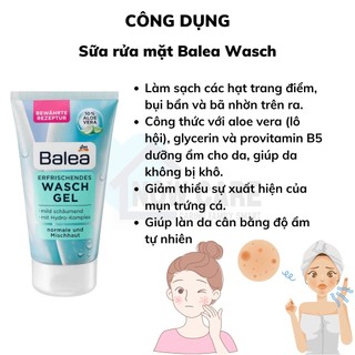 [Nội Địa Đức] Sữa rửa mặt Balea Wasch 150ml nội địa Đức