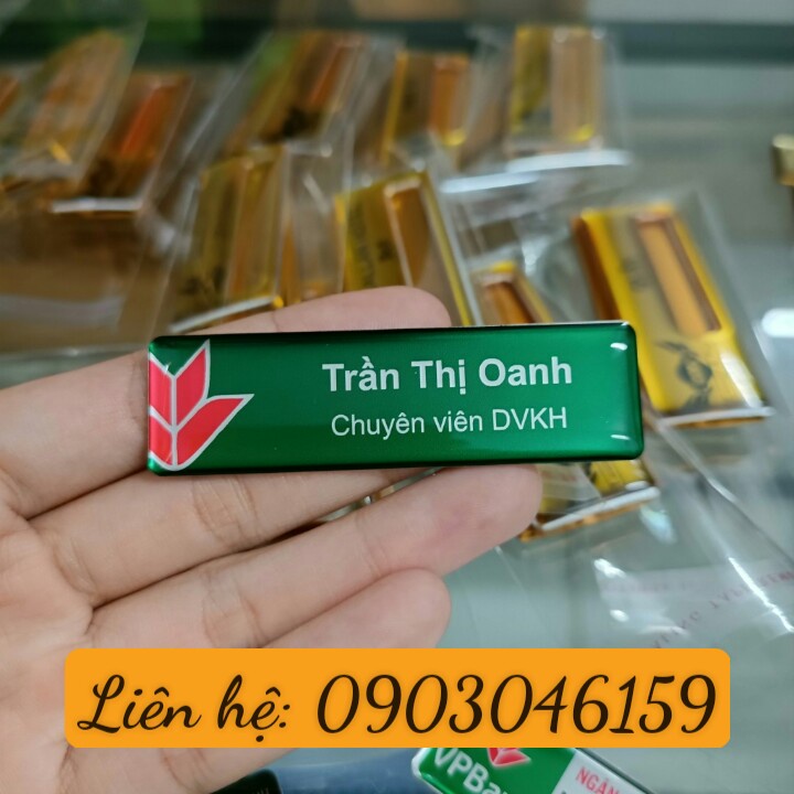Bảng tên nhân viên - Mẫu Bảng Tên Ngân Hàng - In theo yêu cầu