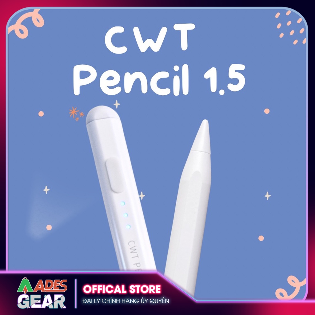 ✔️ Bút cảm ứng CWT pencil 1.5 / 2.0 / 2.5 hỗ trợ sạc không dây ✔️ Cảm ứng nét thanh nét đậm