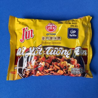 Mì trộn xốt tương đen Jin Jjajang Ramen Ottogi gói 75g Đặc sản 3 miền Amaxi
