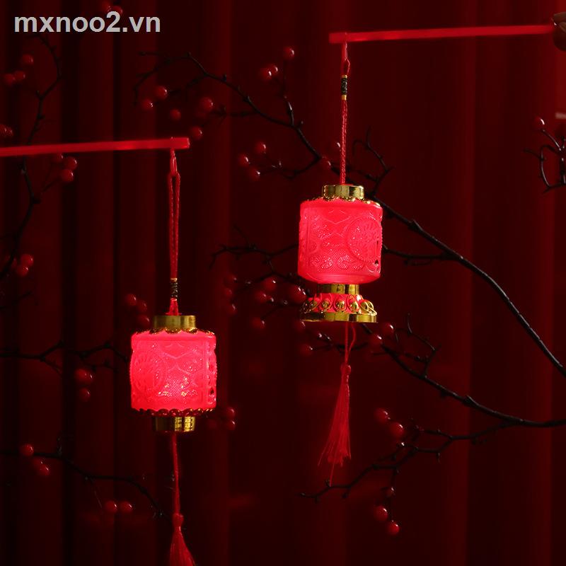 Lồng Đèn Pha Lê Đỏ Cỡ Nhỏ Phong Cách Hoàng Cung Đình Mừng Năm Mới Cho Bé