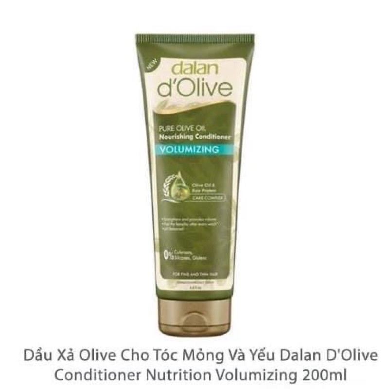 Dầu xả cho tóc mỏng yếu Dalan D’Olive 200ml _ DALAN D’OLIVE OLIVE OIL CONDITION NUTRITION VOLUMIZING | BigBuy360 - bigbuy360.vn