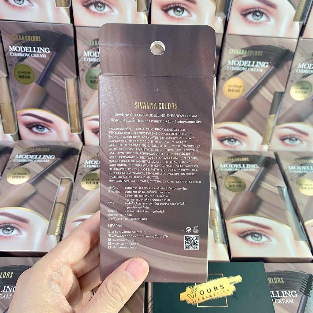 Mascara Chân Mày Sivanna Tông Nâu Tự Nhiên HF5089 Chông Nước - Độ Bền Màu Lên Đến 12h