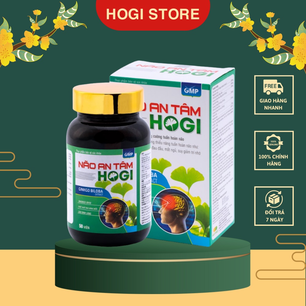Viên Uống Não An Tâm Hogi Tăng Cường Chức Năng Não Bộ Hộp 50 Viên
