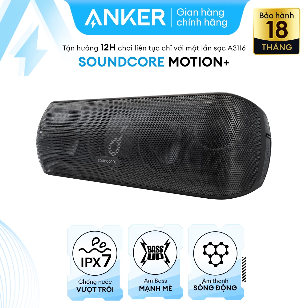 Loa bluetooth SOUNDCORE By Anker Motion+ [Motion Plus] 30W - A3116