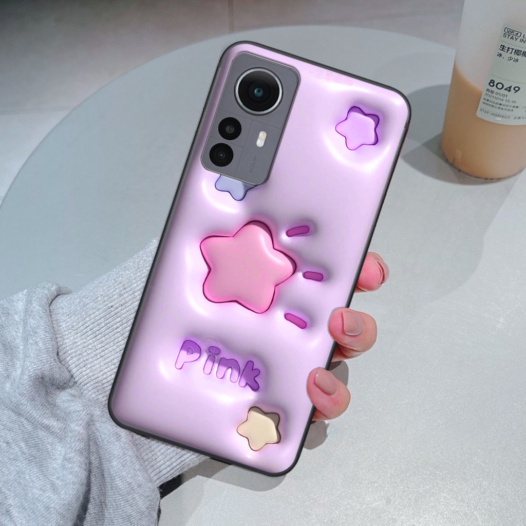 Ốp Xiaomi 12 Pro 5G in phẳng hiệu ứng 3D giả nổi siêu thật, cực xinh, cá tính