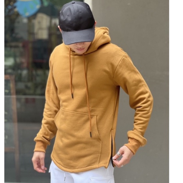 Áo Hoodie xẻ lai với khóa kéo sành điệu