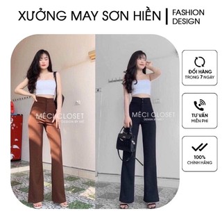 Quần Loe Cạp Cao 2 Cúc Xưởng May Sơn Hiền MS1234