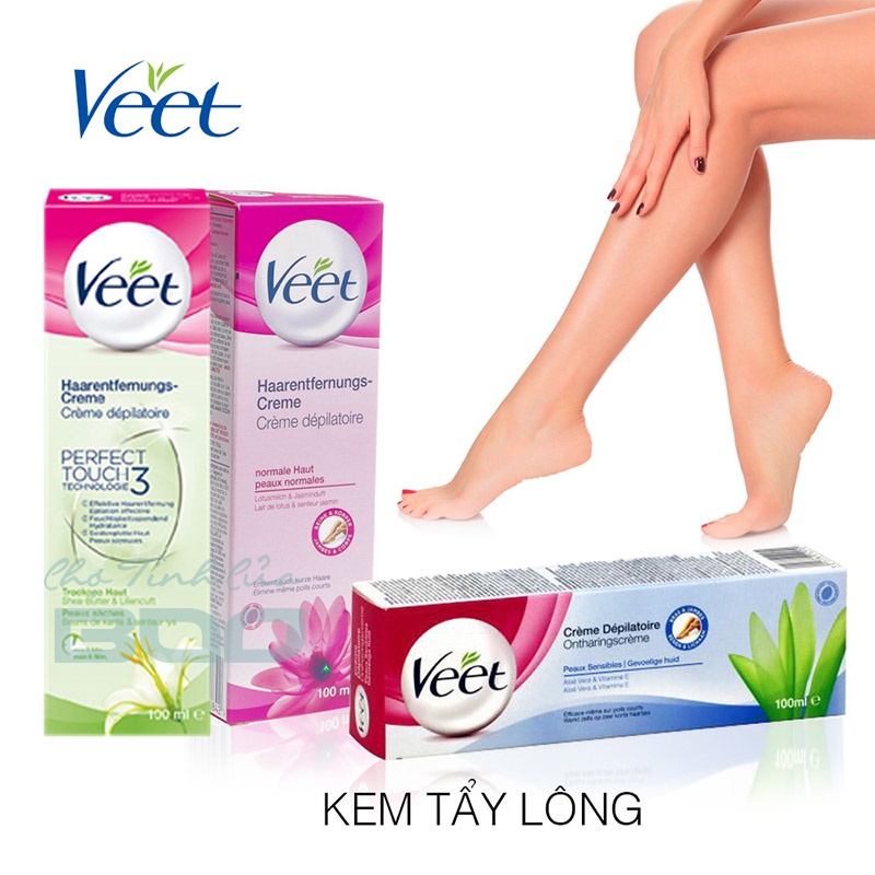 Kem Tẩy Lông Veet Silk & Fresh Dành Cho Da Nhạy Cảm và da thường Silk & Fresh Aloe Vera & Vitamin E
