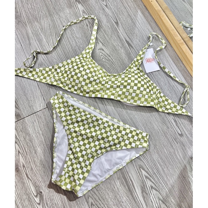 Bikini 2 mảnh kẻ caro