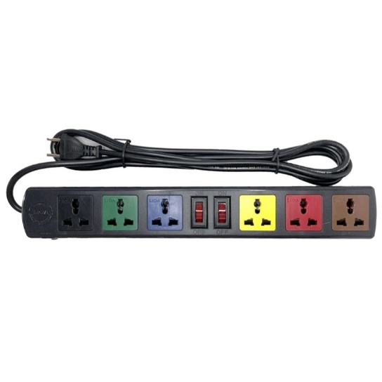 Ổ CẮM LIOA 6D32N 6 LỖ 3 CHẤU ĐA NĂNG 2 CÔNG TẮC DÀI 3M
