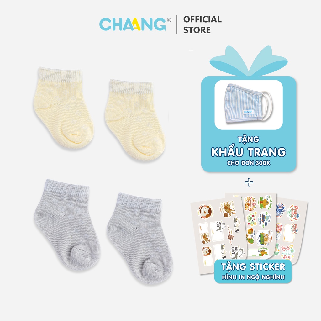 [CHỌN SIZE THEO DÀI BÀN CHÂN BÉ] Set tất lưới Chaang vàng ghi