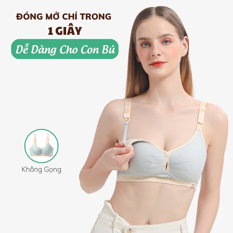 Áo Ngực Cho Con Bú Larosa Không Gọng Nâng Ngưc Chống Chảy Xệ Vải Cotton Có Cúc Mở Ngang Bigsize LA123A