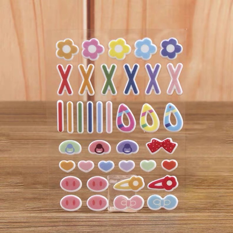 Hình dán trang trí búp bê ,nhà và phòng học