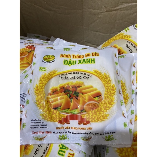 10 Gói bánh đậu xanh giòn xốp đủ lá - 300 Lá bánh bò bía đậu xanh giòn ngon