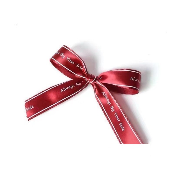 Dây ruy băng lụa chữ ❤️ Always by my side❤️ 2,5 cm trang trí bó hoa, quà tặng