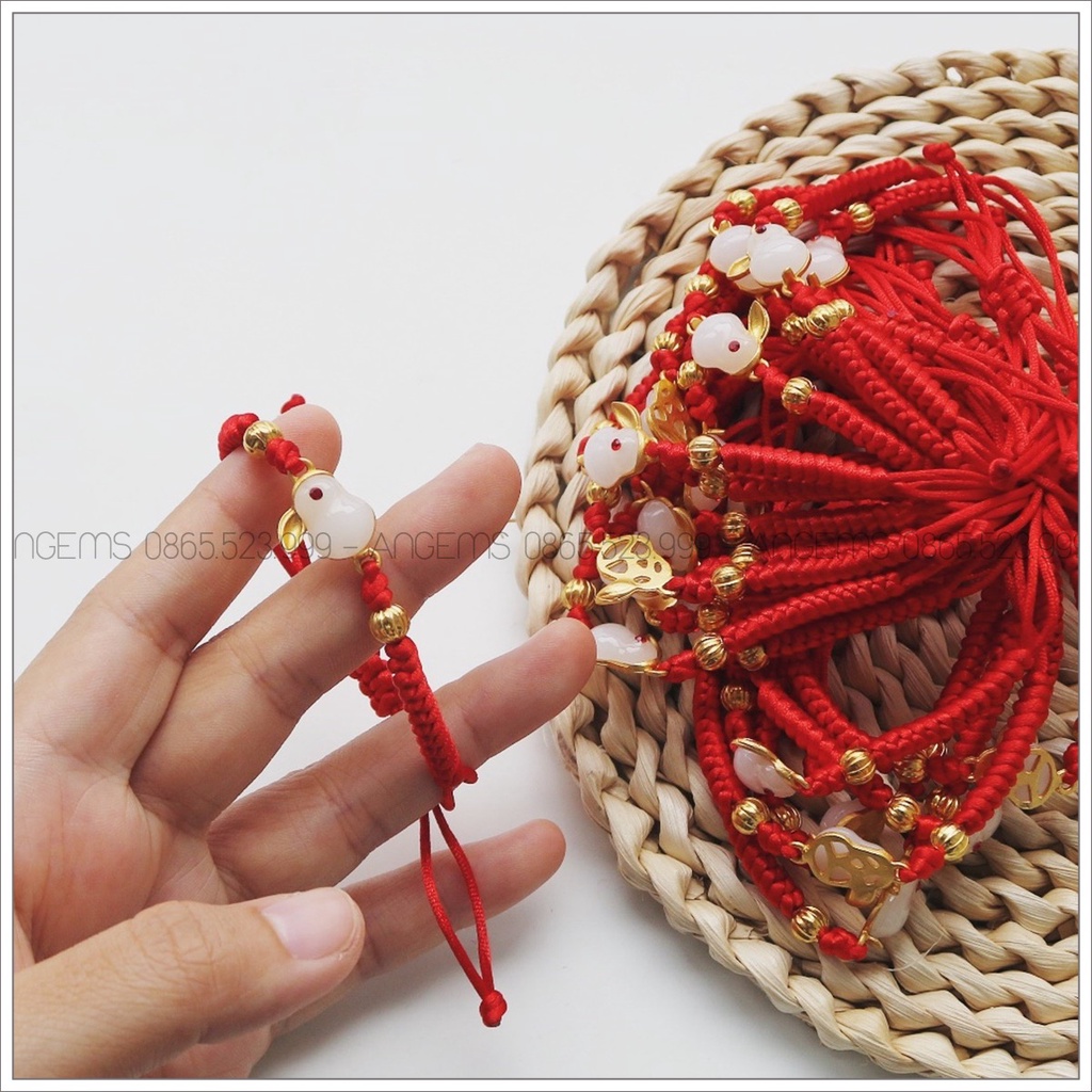 Vòng Tay Chỉ Đỏ Đồng Điếu May Mắn  - Vòng Phong Thủy Tình Duyên Tài Lộc