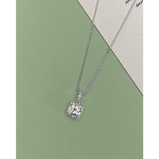 Dây chuyền bạc HAS đính đá Cz 45cm
