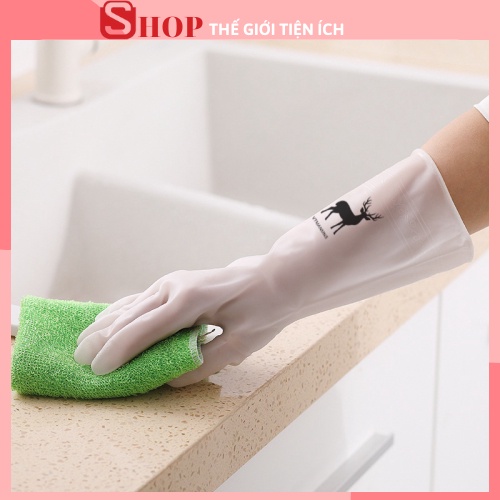 COMBO 2 Đôi Găng tay cao su con hươu siêu bền dai chống ăn mòn bảo vệ đôi tay của bạ  2397