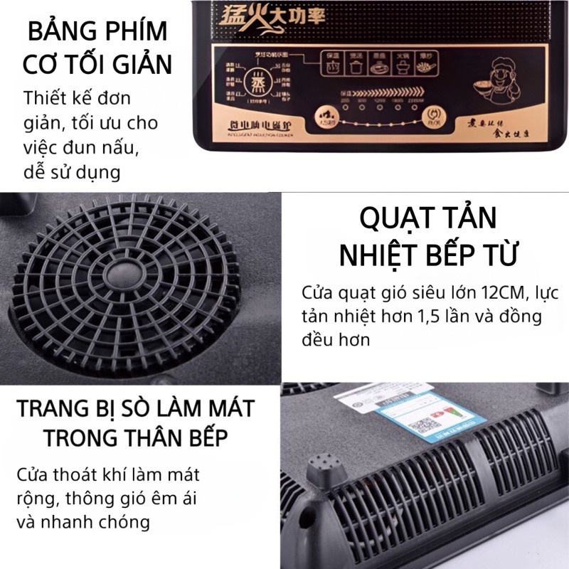 Bếp từ đơn SAST mặt gốm nhiệt chống nứt | Công suất 2200W | Bảo hành toàn quốc
